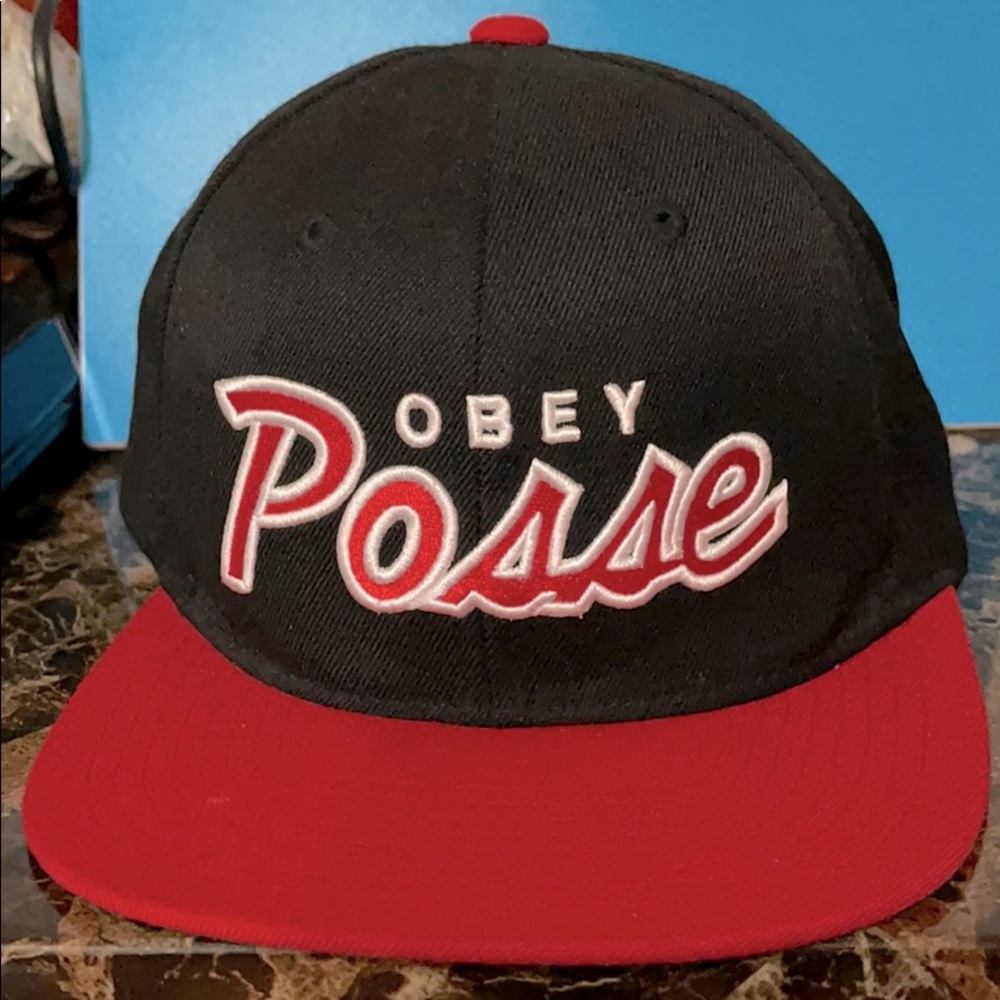 OBEY strapback hat.